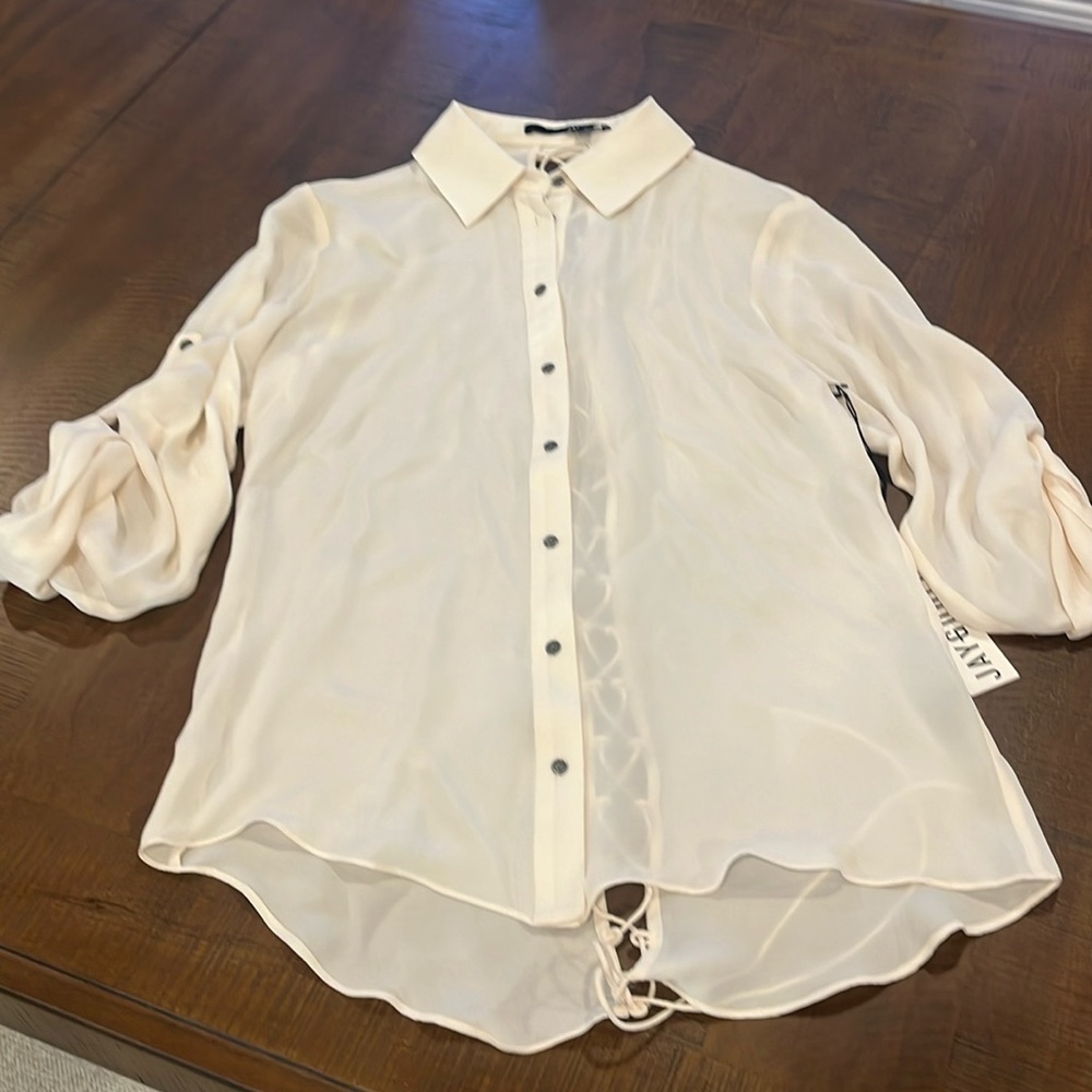 Jay Godfrey Ivory Silk Blouse